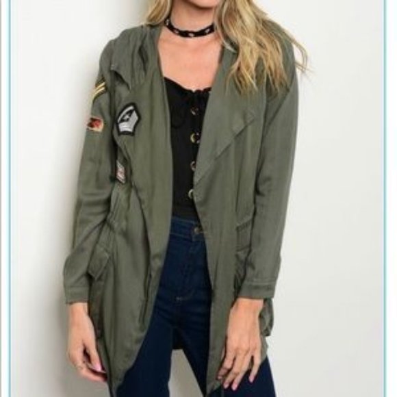 Women's Utility Jacket in Olive Green - Picture 1 of 4